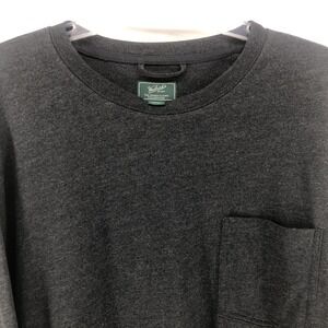 Woolrich Men's Cuffed Long Sleeve Pocket Tee Gray XXL , 2XL Crew Neck